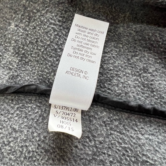Athleta Vortex Dark Gray Hooded Dual Full Zipper Fleece Jacket Size XS - Picture 13 of 15